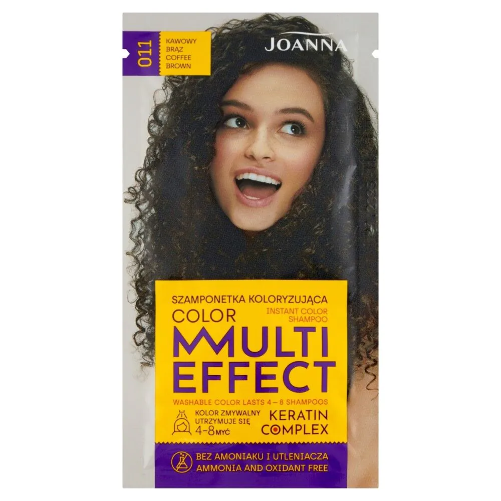 Joanna Multi Effect Color 011 Kawowy brąz Szamponetka koloryzująca