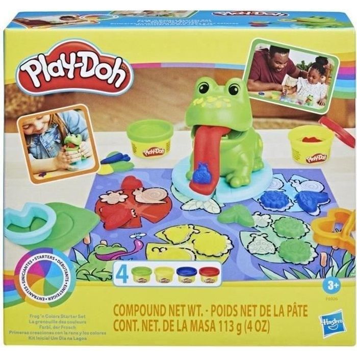 Rana colorata Play-Doh, pasta modellabile, giocattolo creativo per bambini dai 3 anni in su