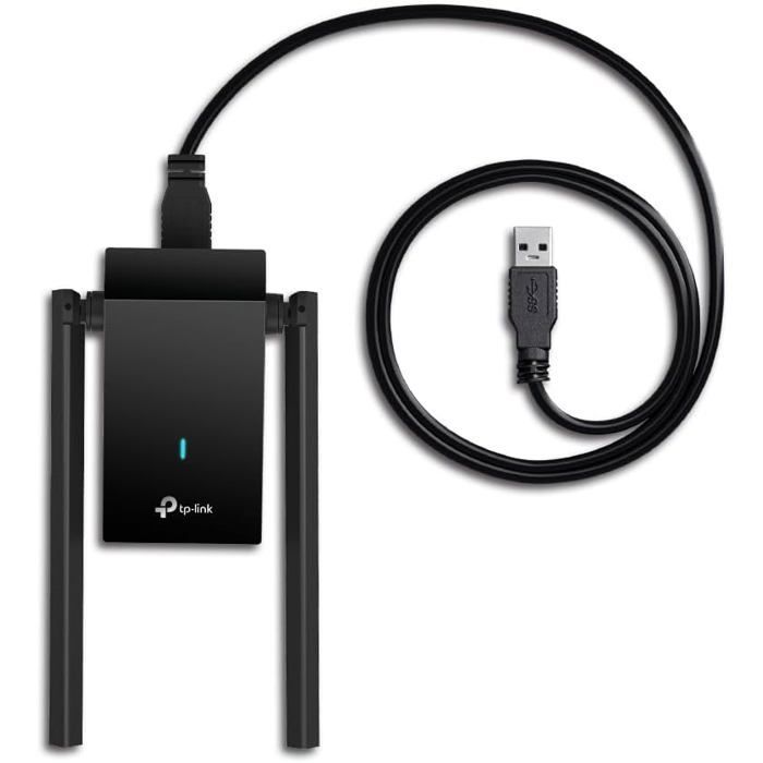 Adaptador WiFi 6 Archer TX20U Plus AX1800, adaptador USB de doble banda 2.4/5GHz, antenas de 5dBi, WPA3, Windows 11/10