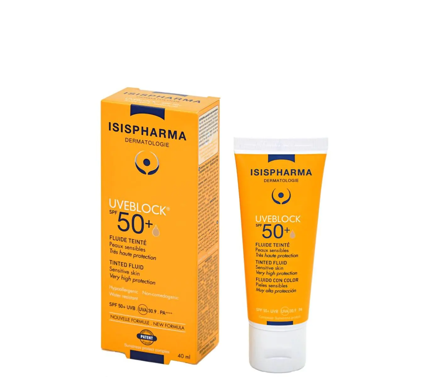 Isispharma Uveblock UVA/UVB SPF50+ - Fuid z filtrem kolor