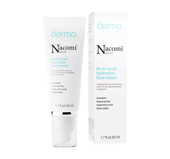 Nacomi Next Level Dermo krem ekstremalnie nawilżający na 2 poziomach 50 ml