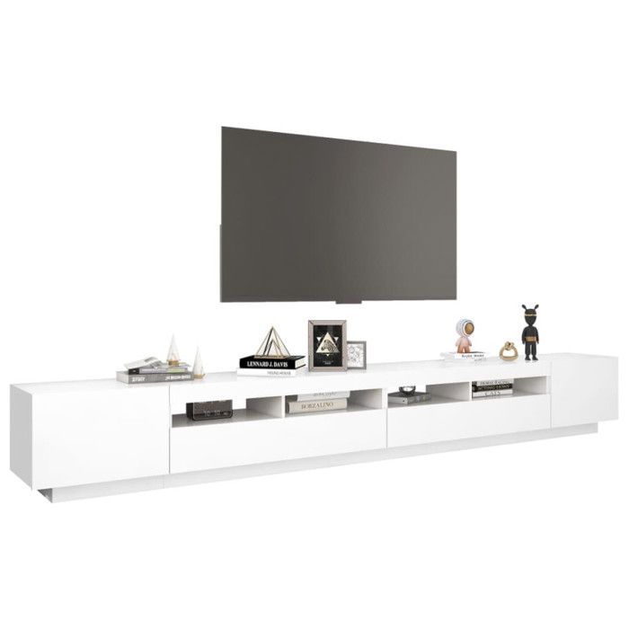 Mobile porta TV vidaXL con luci a LED, mobile TV con vano contenitore, mobile TV per soggiorno, 3081924