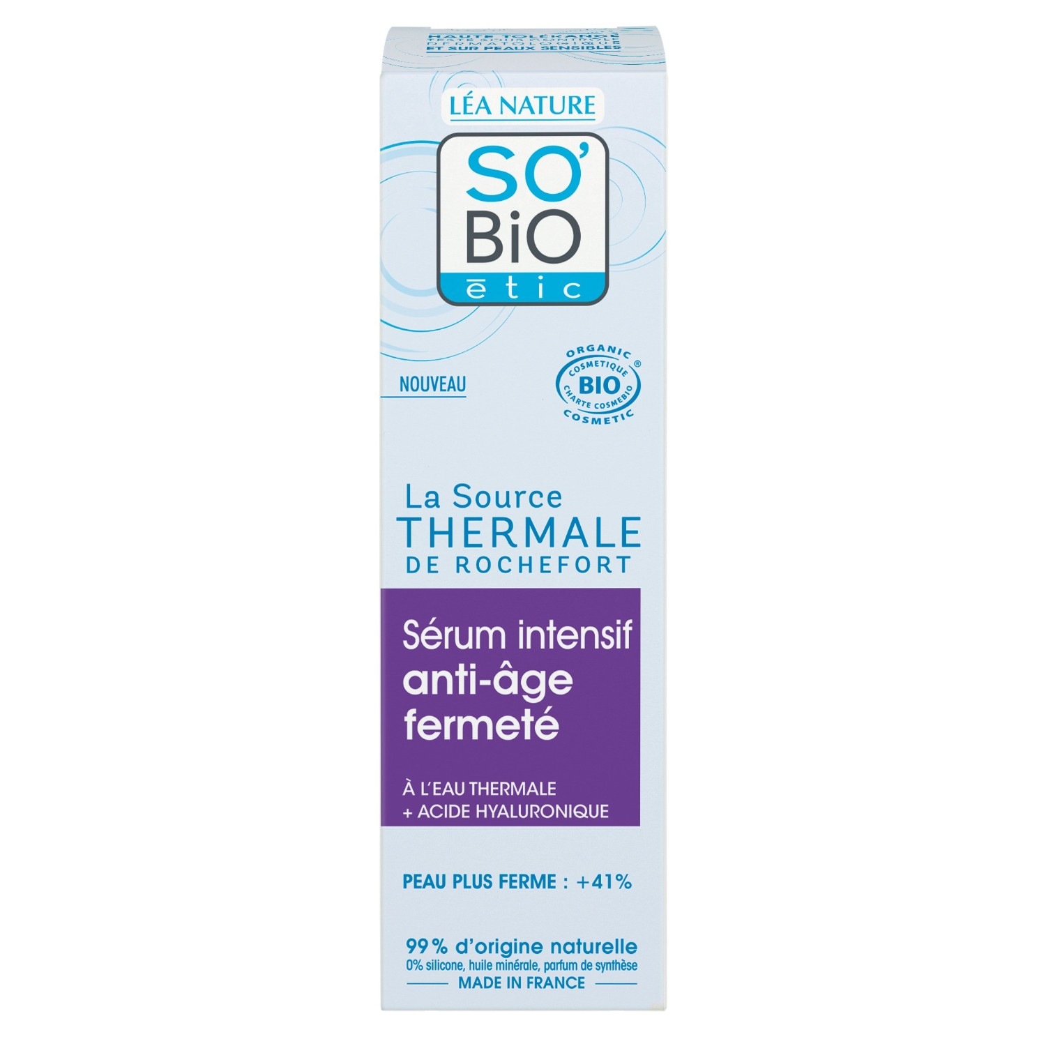 SO BiO étic Sérum anti-âge fermeté, haute tolérance - Eau thermale de Rochefort