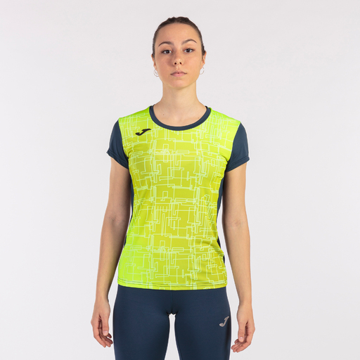 Tricou Joma Elite VIII cu mânecă scurtă, bleumarin, galben fluorescent