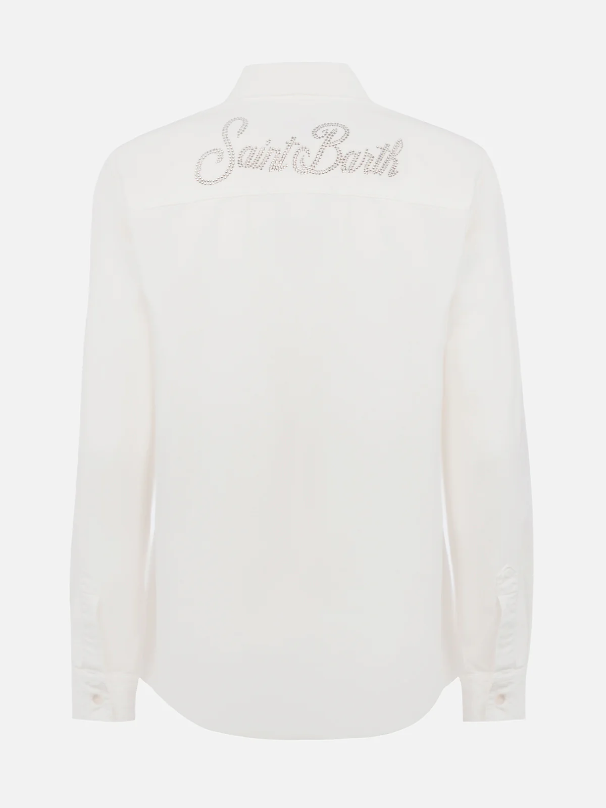 Chemise en velours côtelé blanc cassé pour femme avec logo cerf, coloris str