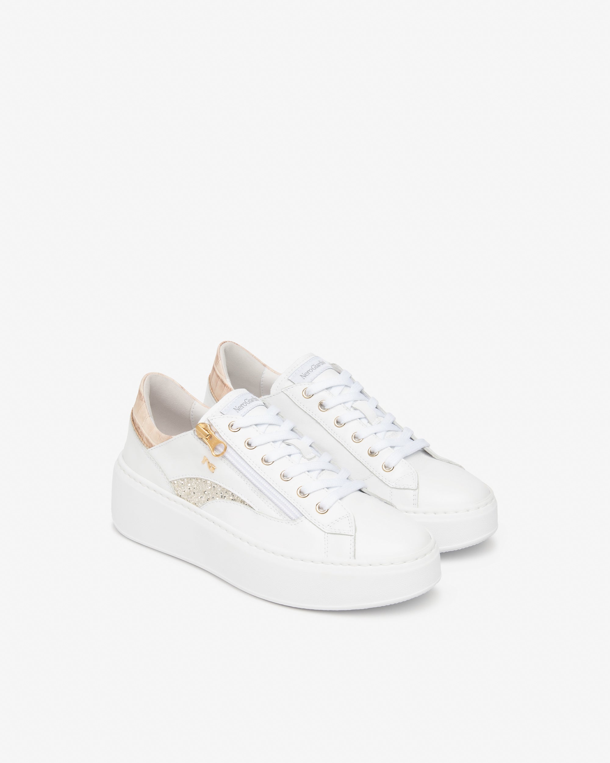  Damen-Sneaker aus Leder und Funktionsmaterial