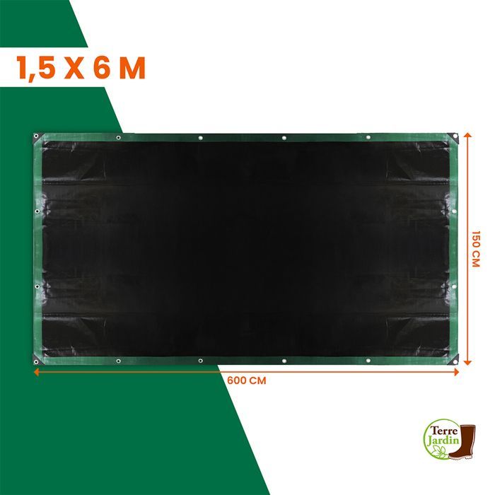 Telo protettivo per esterni TERRE JARDIN 1,5 x 6 m - Impermeabile, PE 240 g/m², Telo per legna da ardere