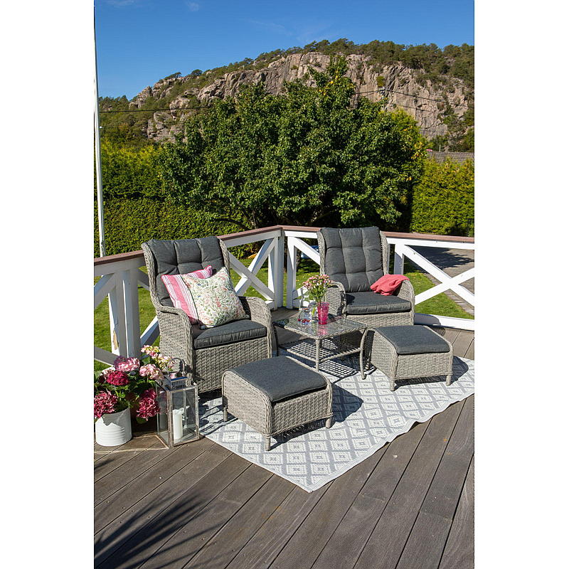 Set da salotto Viborg color grigio ardesia
