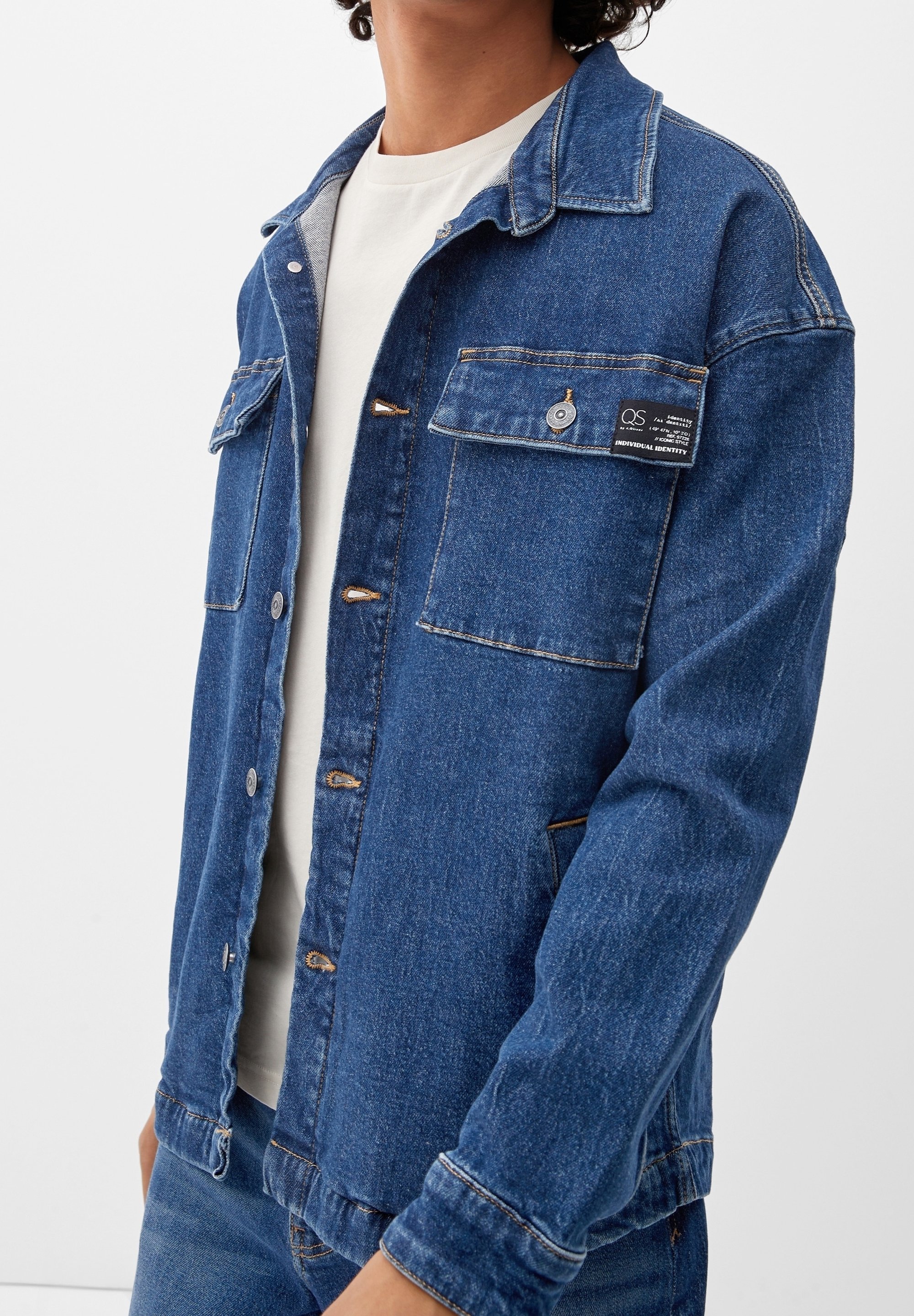 QS Jeansjacke - gewaschener Denim