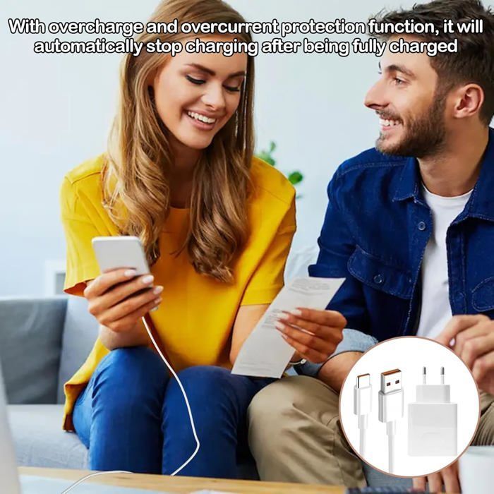 Chargeur 66w Honor, Supercharge Chargeur Rapide avec 6 A 1m Cable USB C Chargeurs pour Téléphones Portables Compatible Honor Magic6