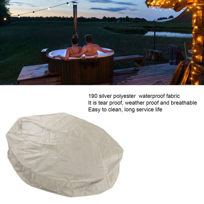 Mothinessto couverture de spa Mothinessto Couverture ronde de spa Housse de protection anti-poussière pour jardin accessoire