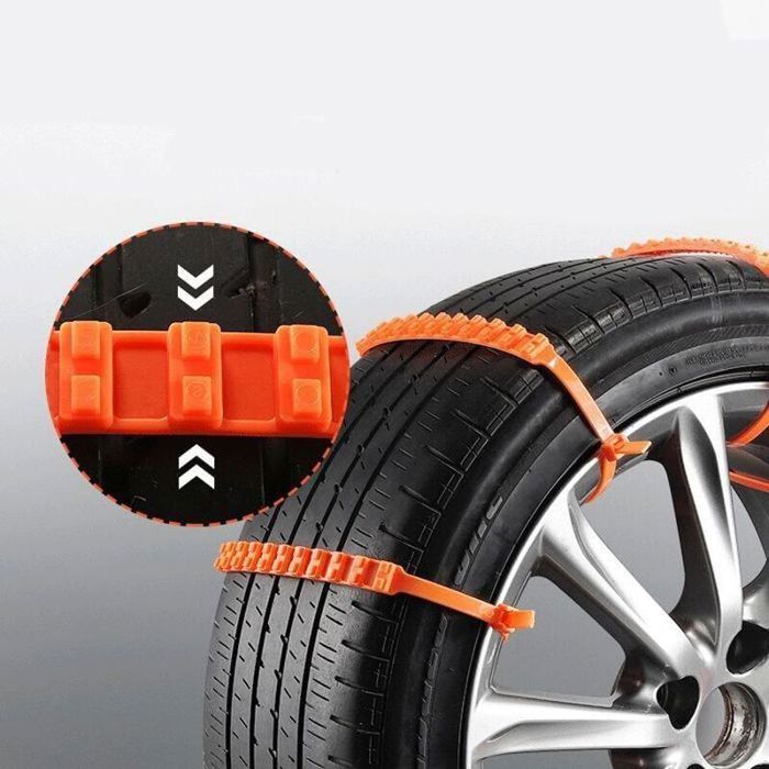 20 Chaînes de Neige Antidérapantes Faciles à Installer pour Voiture SUV Camion