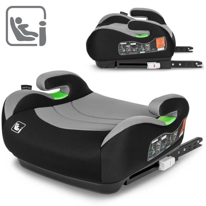 Réhausseur auto LIONELO Luuk Fix i-Size - ISOFIX - 125-150 cm - Groupe 3 - Gris