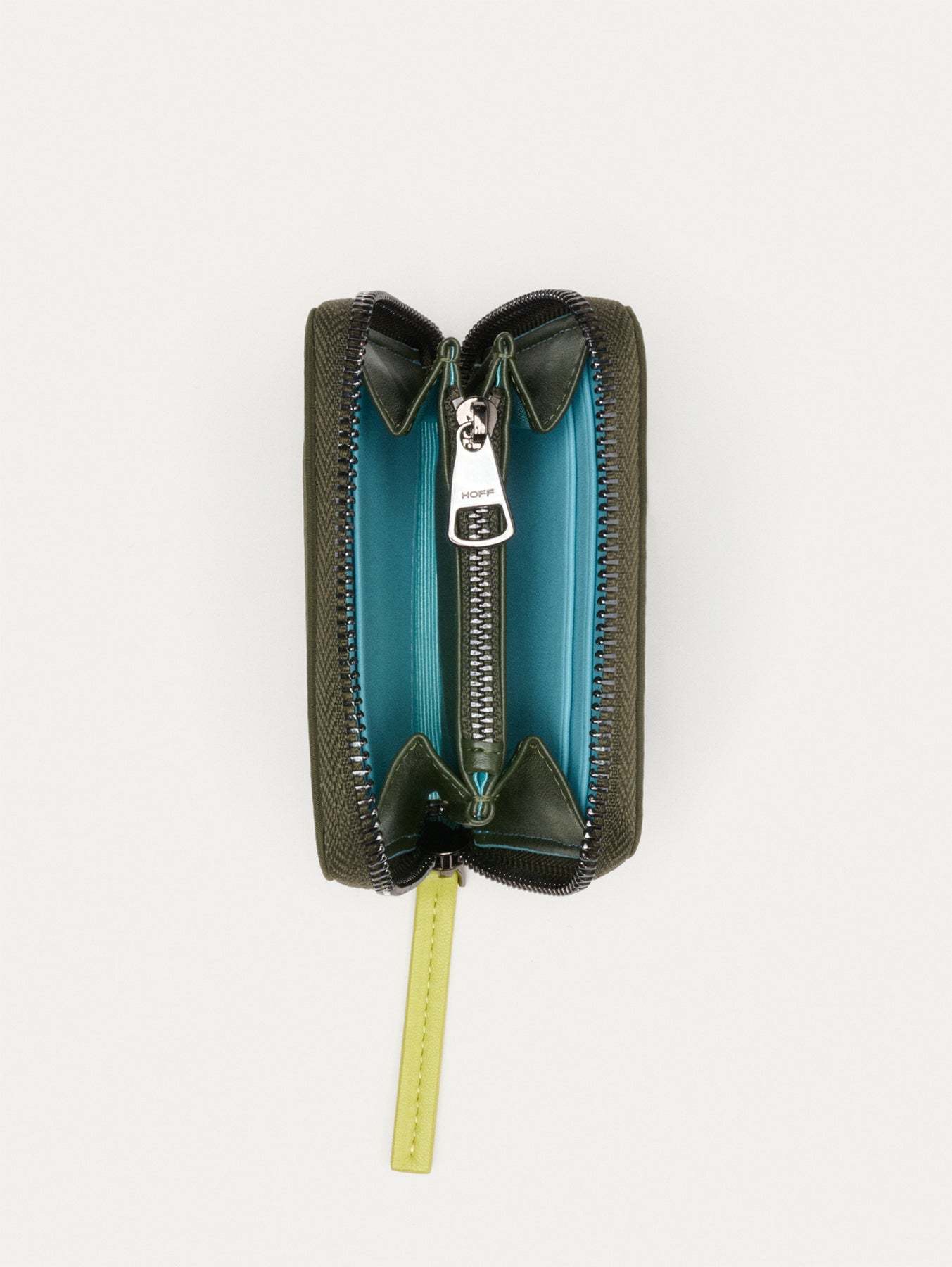 CARTERA NYLON LOGO VERDE OSCURO
