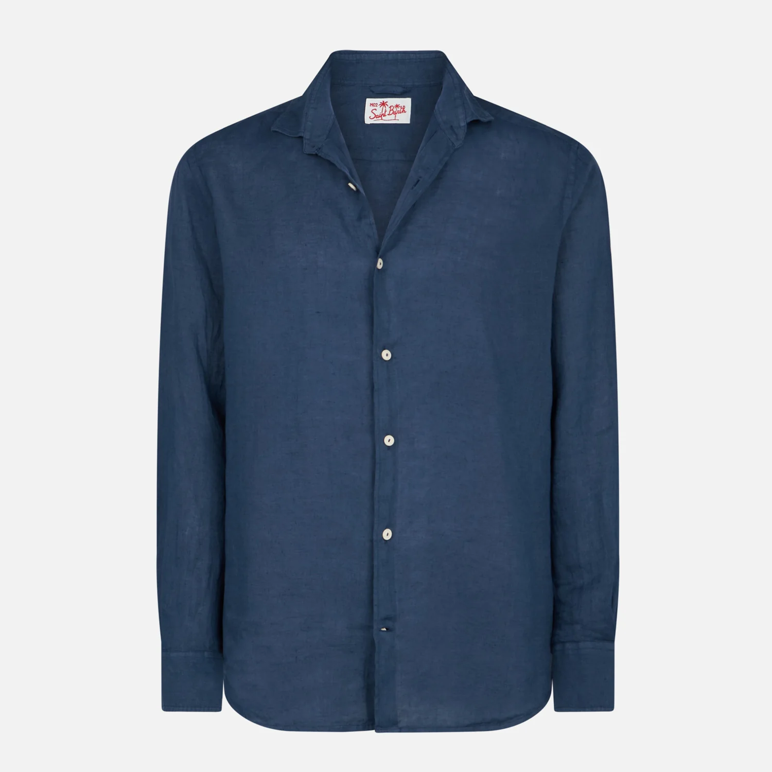 Pamplona herenhemd van marineblauw linnen