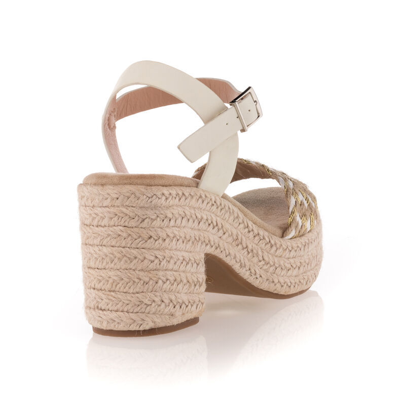Weiße Damensandalen / Zehenfreie Schuhe