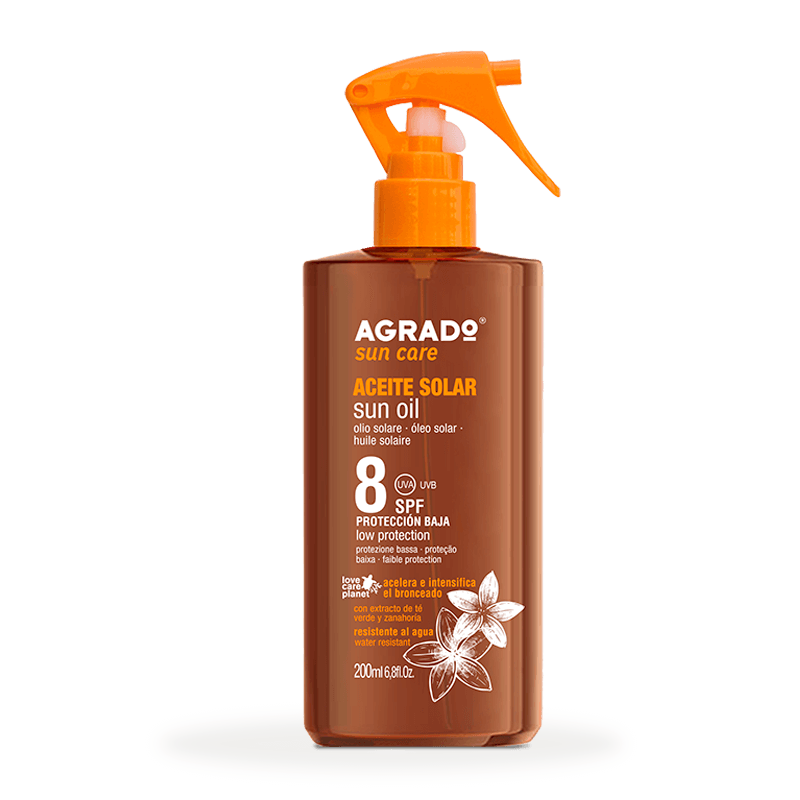 Saulės aliejus su SPF8 Įdegis