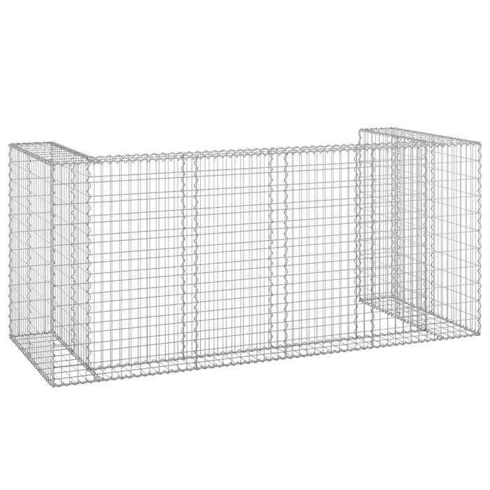 Revestimiento/Muro de gaviones para contenedores - VIDAXL - Acero galvanizado 254x100x110 cm CC3196721