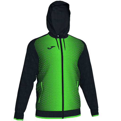  Chaqueta Con Capucha Joma Supernova Negro Verde Flúor