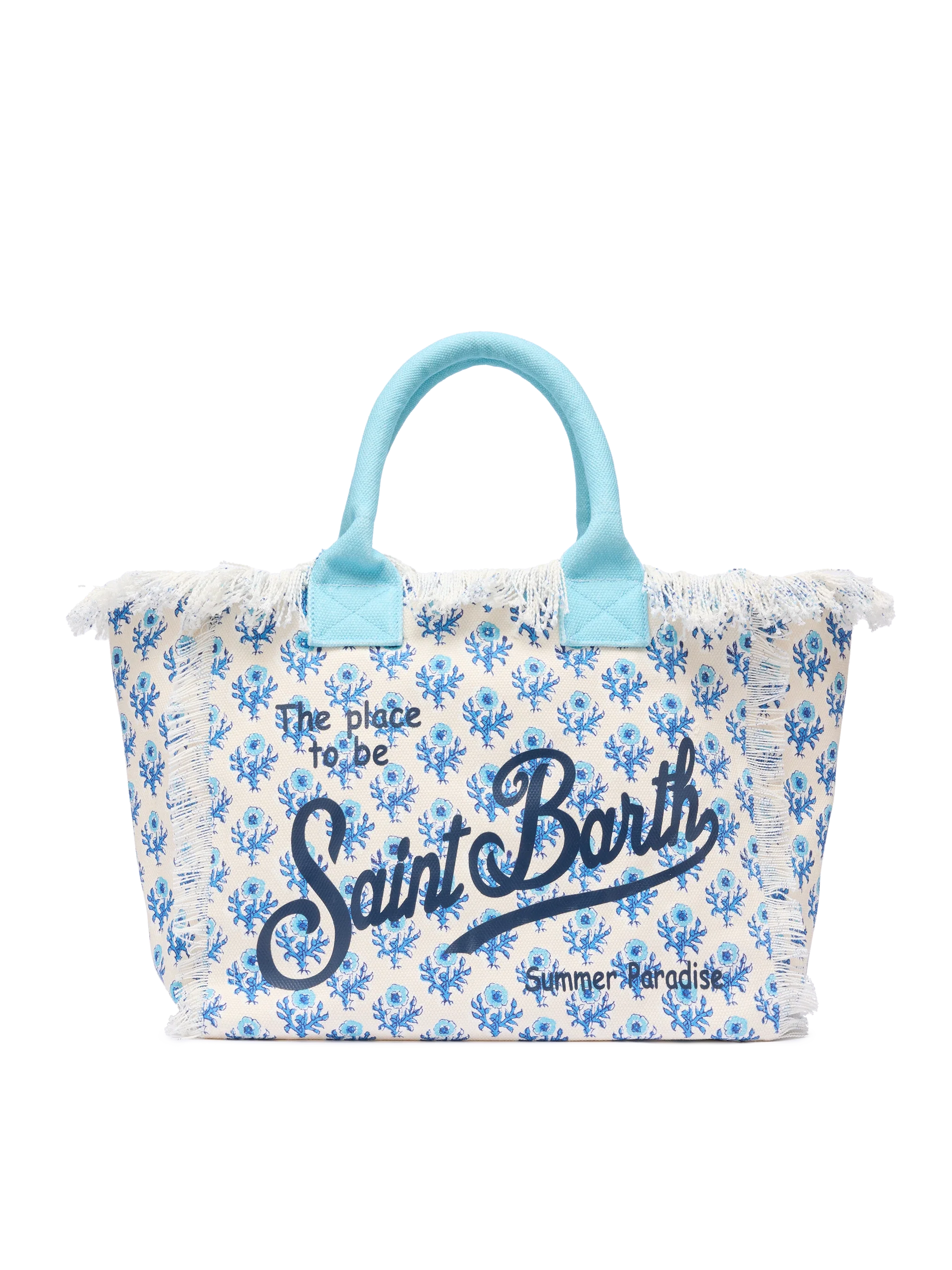 Borsa a spalla Vanity in canvas di cotone con stampa floreale
