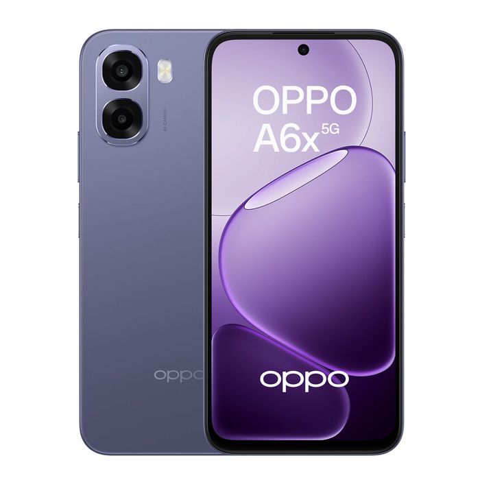 Smartphone OPPO A6x 5G 4GB Ram 128GB Nero Viola Dimensity 6300 6100 mAh - Versione UE