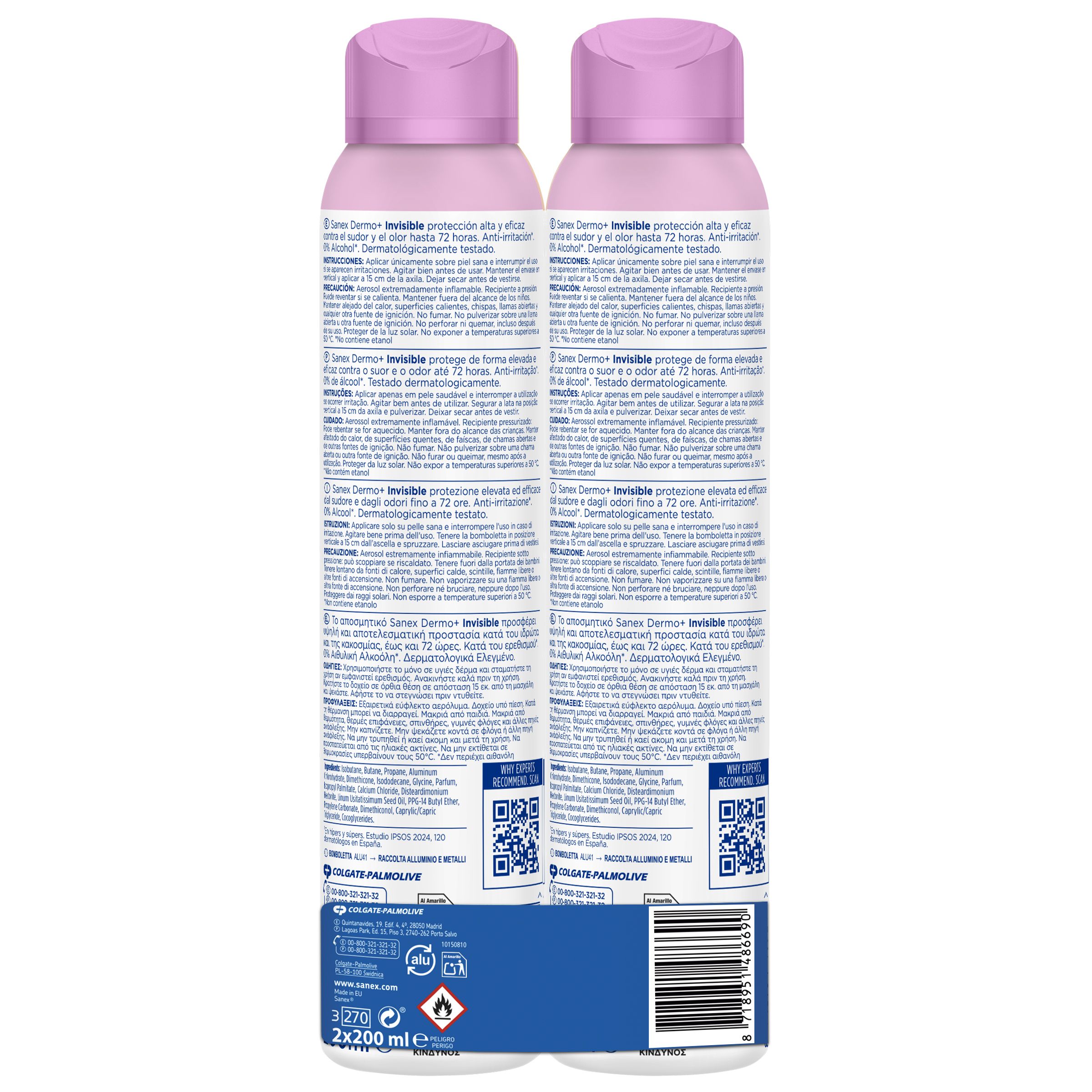 Dezodorantas purškiklis „Dermo Invisible Antiperspirant Protection“ 72 val.