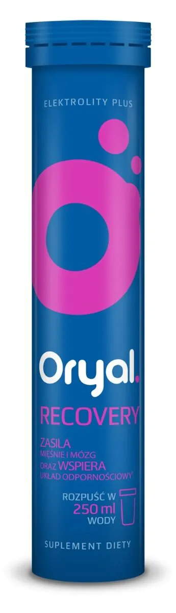 Oryal Recovery, Suplement diety zawierający elektrolity, Tabletki musujące