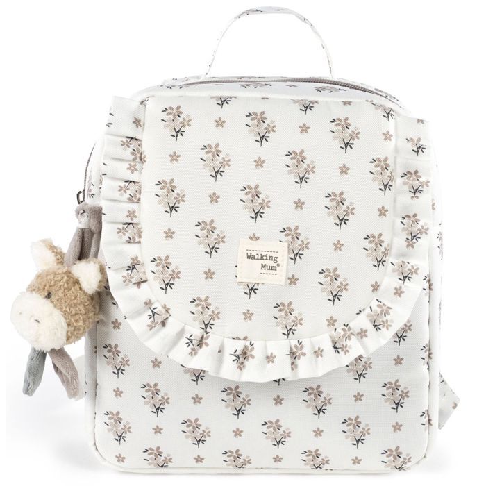Mochila infantil Walking Mum | Botton Bege - 25 x 22 cm