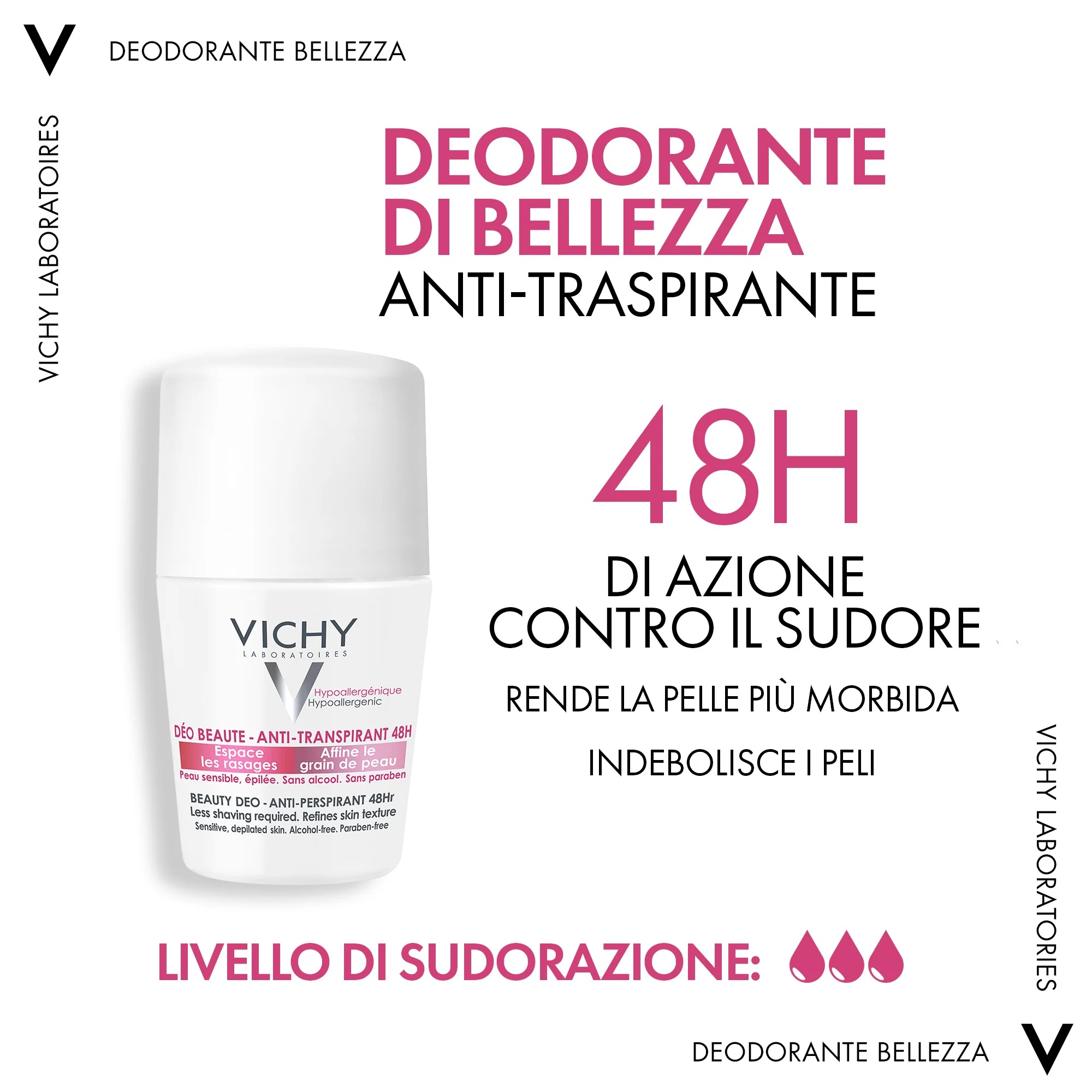VICHY Vichy Deodorant Beauty rulldeodorant 50 ml Tundlikule või depileeritud nahale