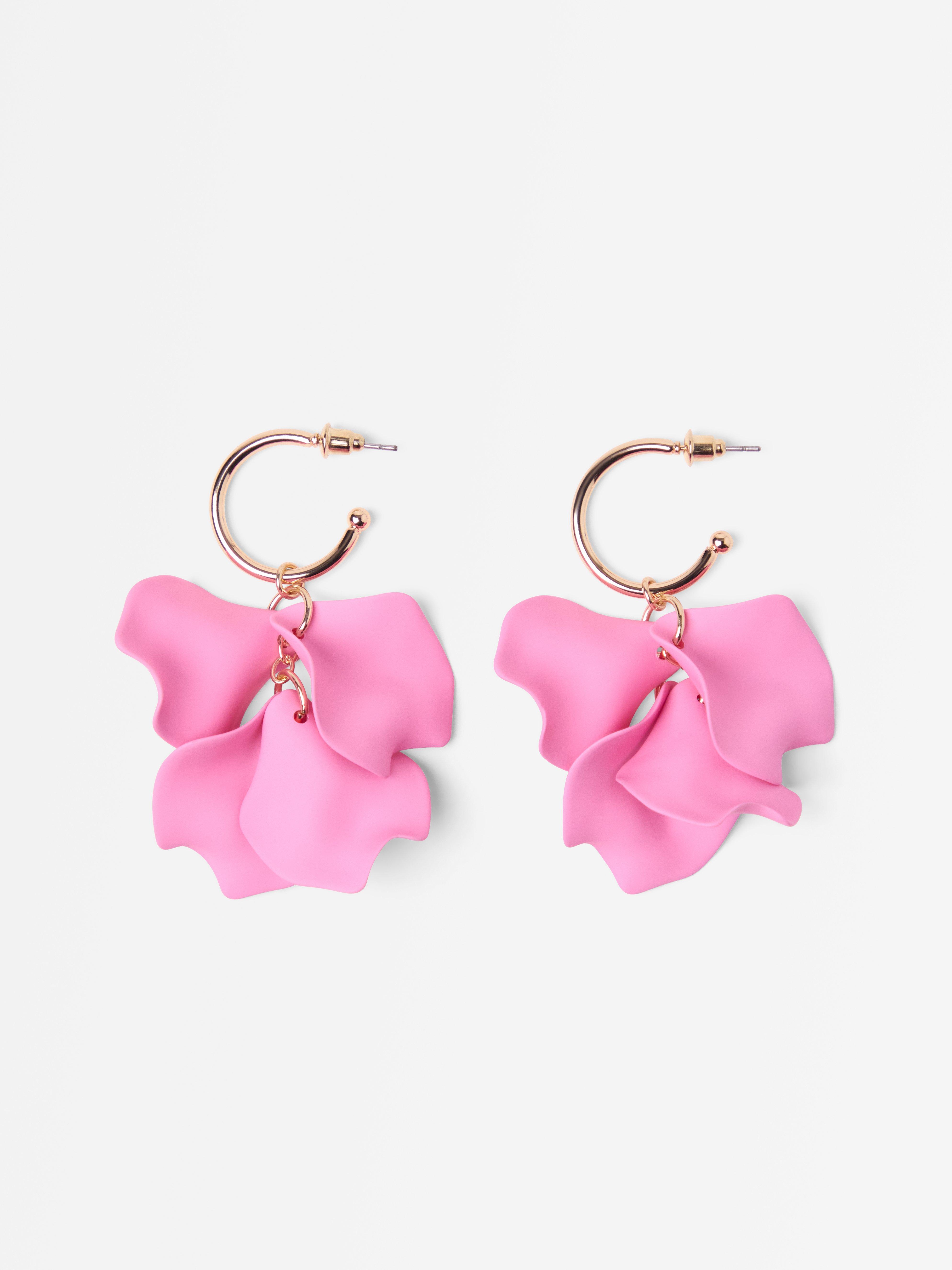 Brincos rosa claro
