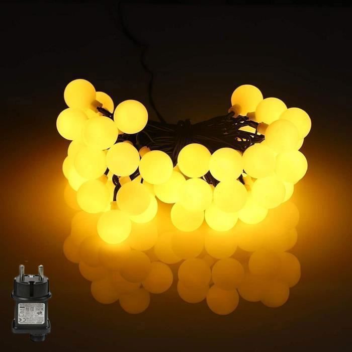Cordão de luzes para uso interno/externo, branco quente - 4,5 m, 50 LEDs, à prova d'água IP44 - para jardim/casamento/festa/decoração