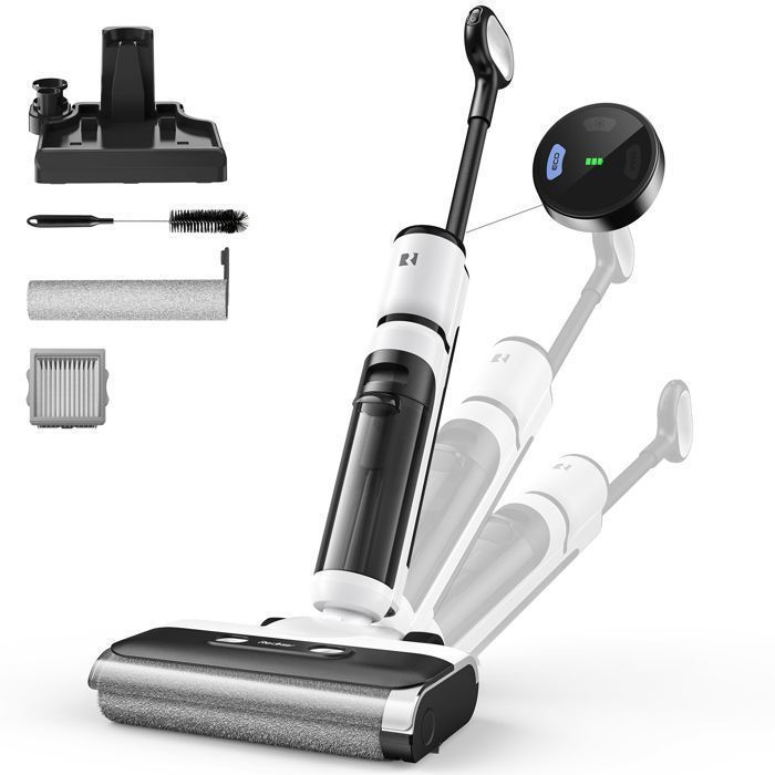 Redroad H13 Cordless Vacuum Cleaner and Mop - 23000Pa, 75-Minute Runtime, Self-Cleaning, Anti-Tangle, OLED Screen, for Hard Floors - White