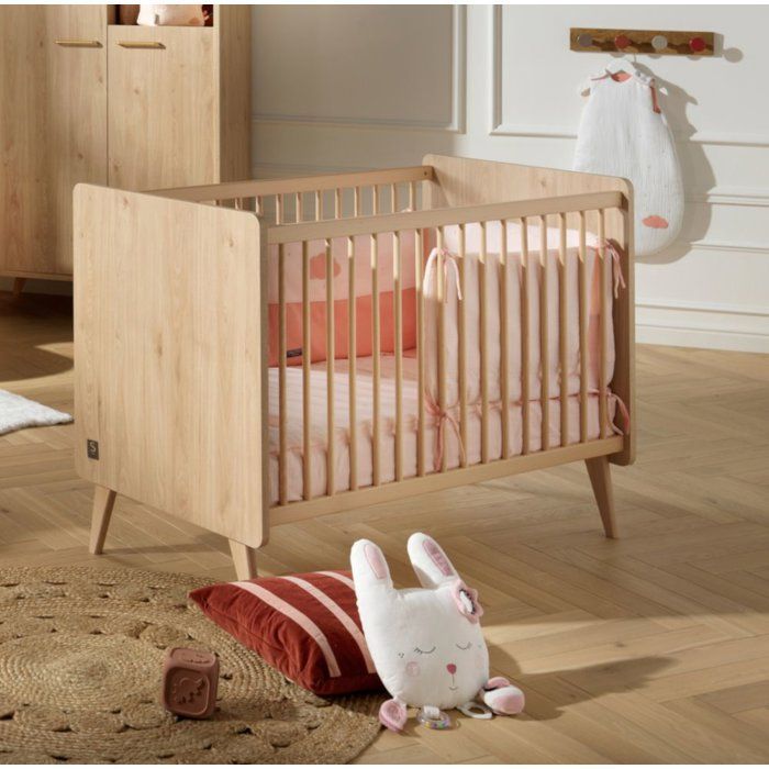 Conjunto de habitación infantil para dos personas: cuna de 120 x 60 cm + cómoda de 3 cajones - Arty - SAUTHON