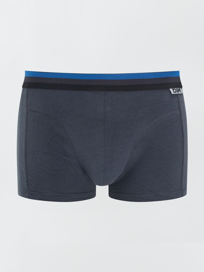 Conjunto de 3 bóxers de algodón elástico 'DIM' - AZUL