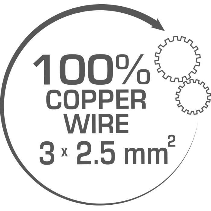 Verlengsnoer voor benzinegeneratoren - Könner & Söhnen - EX1.5M-3S - 1,5 m - 3 x 16A stopcontacten - 32A veiligheidsadapter