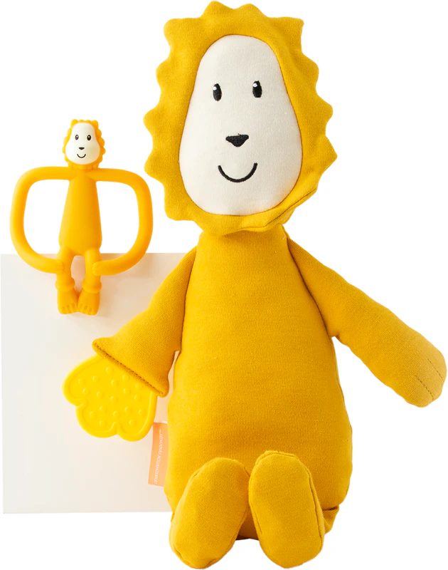 Darčeková sada pre prerezávanie zúbkov Matchstick Monkey 3m+ hryzátko + hračka