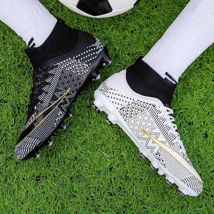 Scarpe da calcio per ragazzi, scarpe da calcio per bambini, tacchetti da calcio, scarpe da allenamento da calcio, nere