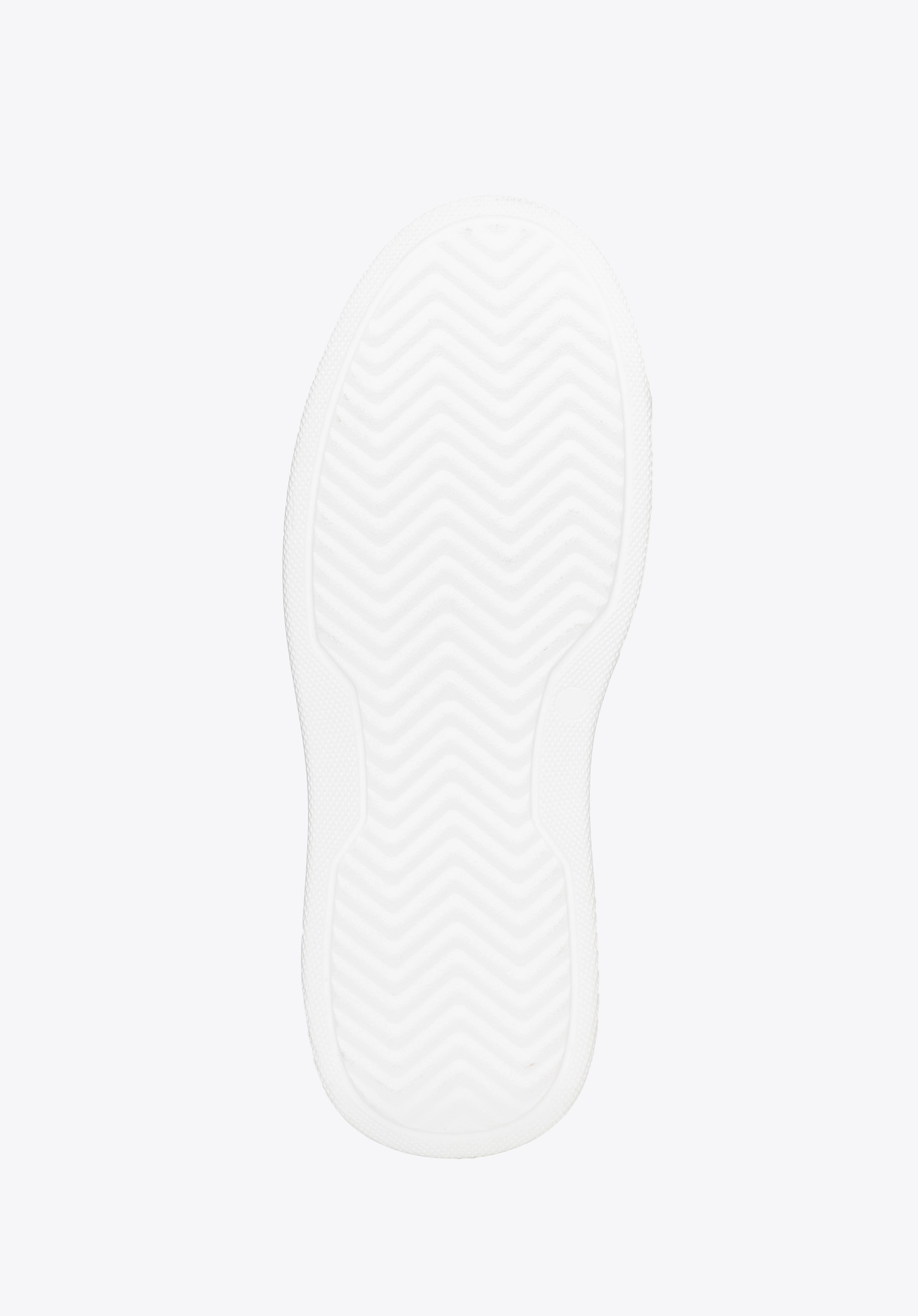 Sneakersy z imitacji skóry z ozdobami biało - różowe