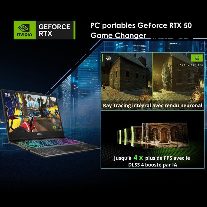 PC Portable Gamer - MSI - Cyborg 15 B13WEKG-618XFR - FreeDOS - 15,6