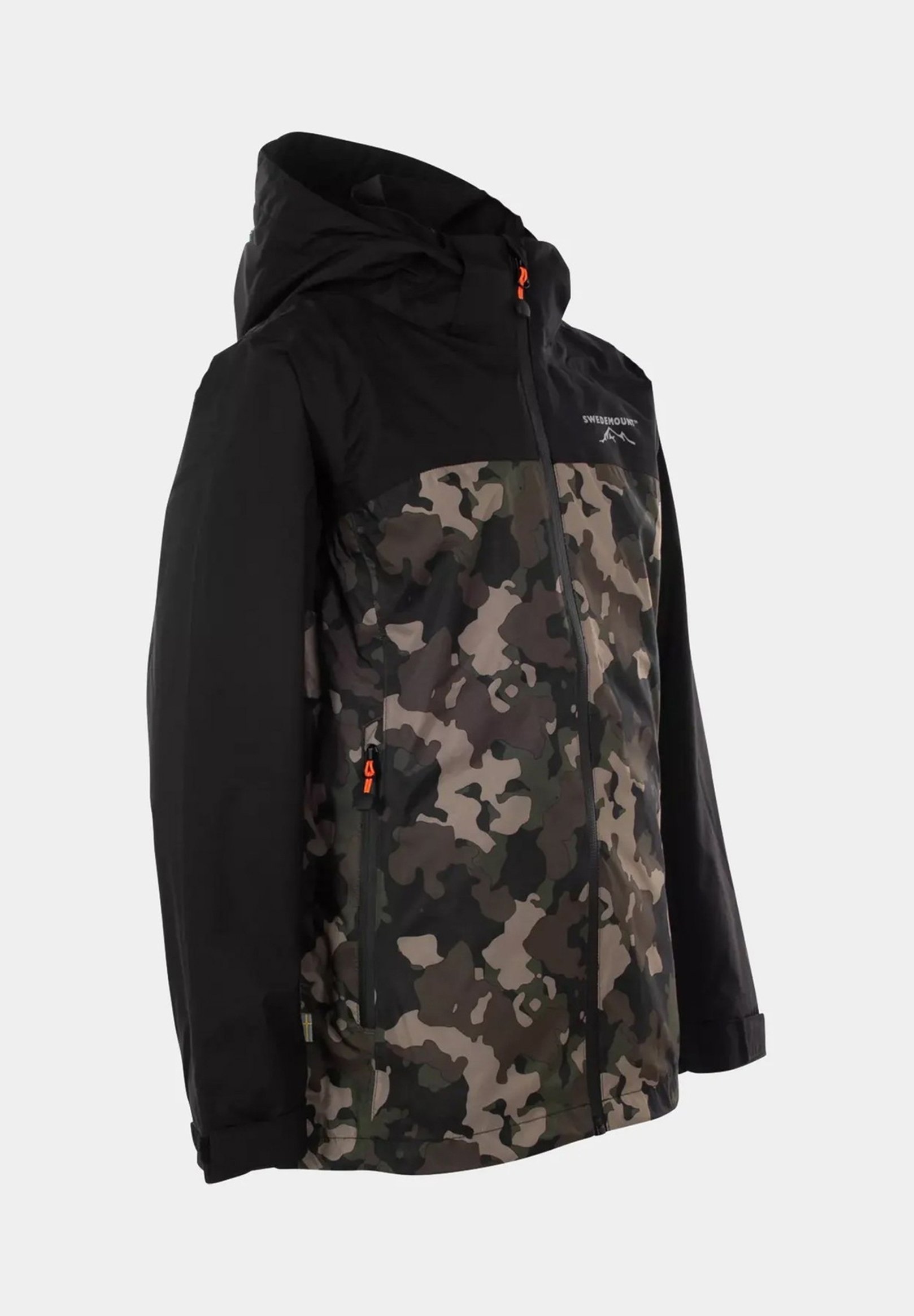 Jaqueta impermeável Swedemount BODÖ RAIN - camuflagem preta e verde