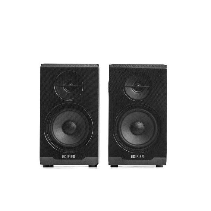 Caixas de som Bluetooth Edifier R33BT pretas vendidas em pares.