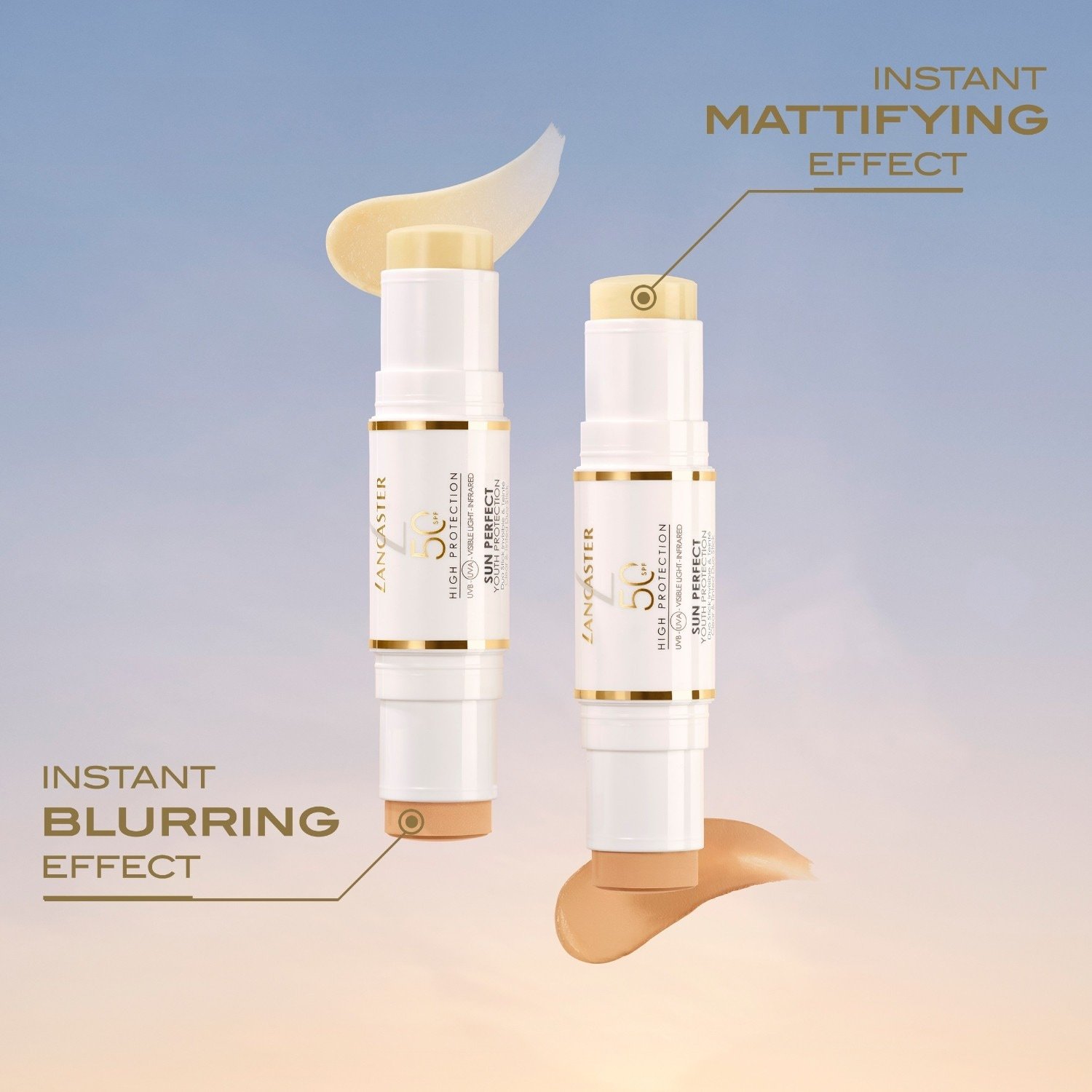 „Lancaster Anti-Aging Care Sun Perfect Youth Protection“ apsauginis kremas nuo saulės, skaidrus ir tonuotas – 12 g