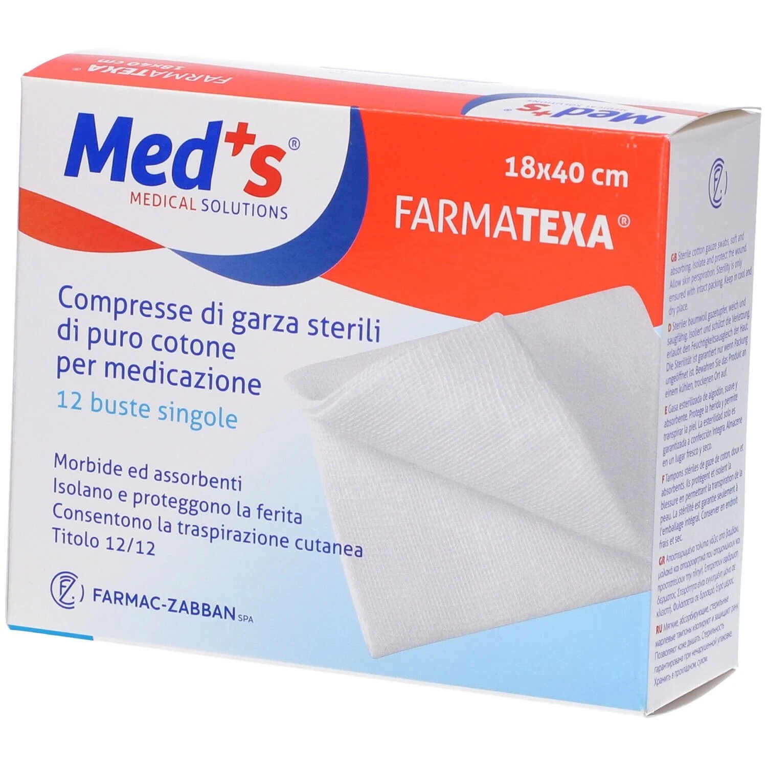 FARMAC-ZABBAN Mullbinden 12/12 18x40 cm 12 Stück