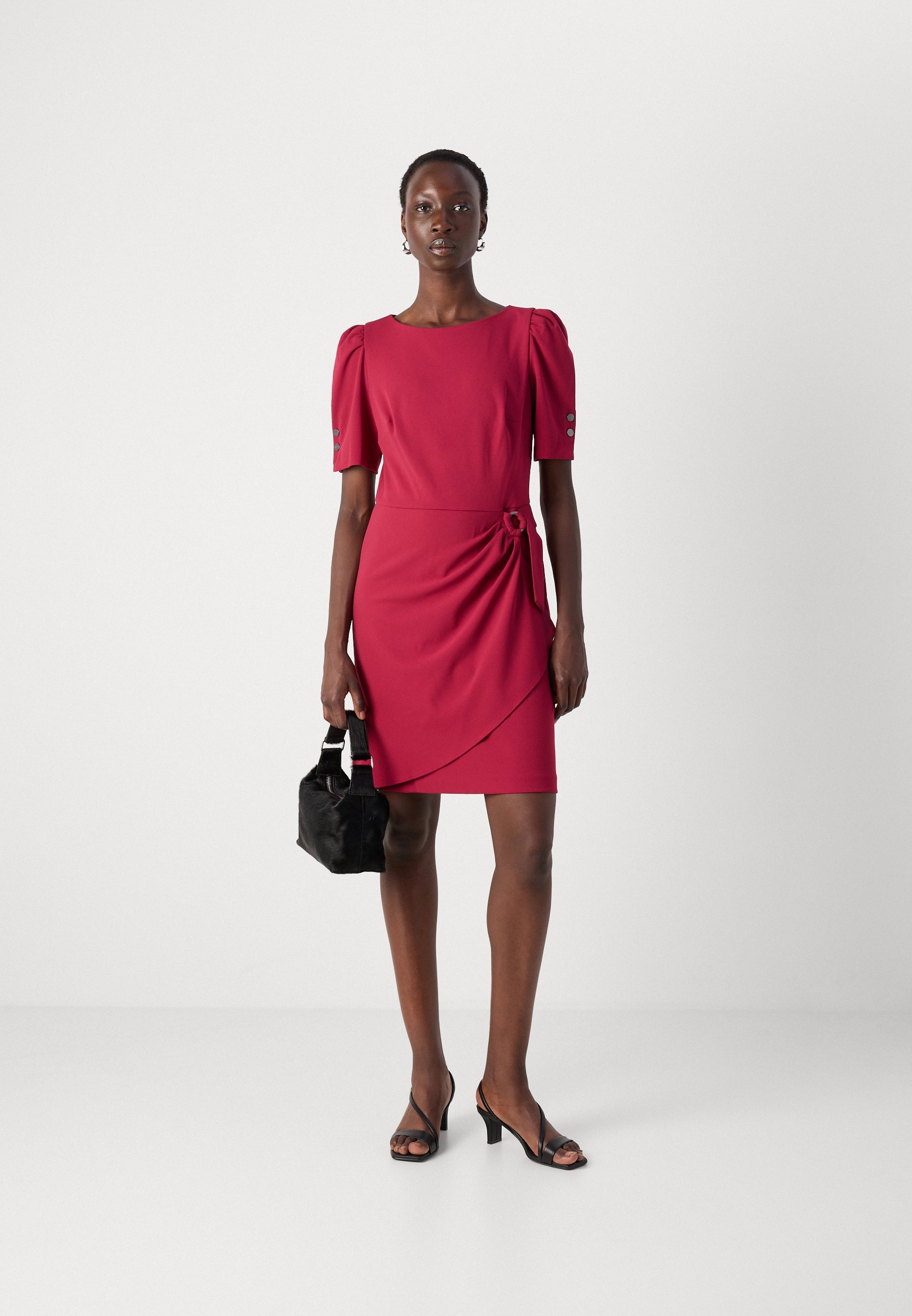 DKNY FAUX WRAP SKIRT - Triikkleit - beet