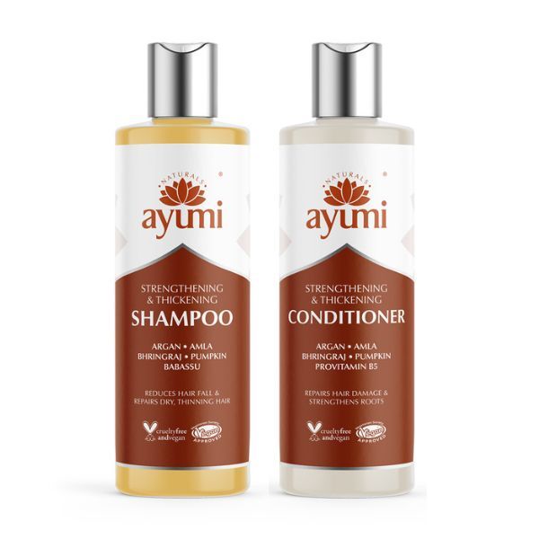 Dúo de champú y acondicionador de argán y sándalo de Ayumi Naturals