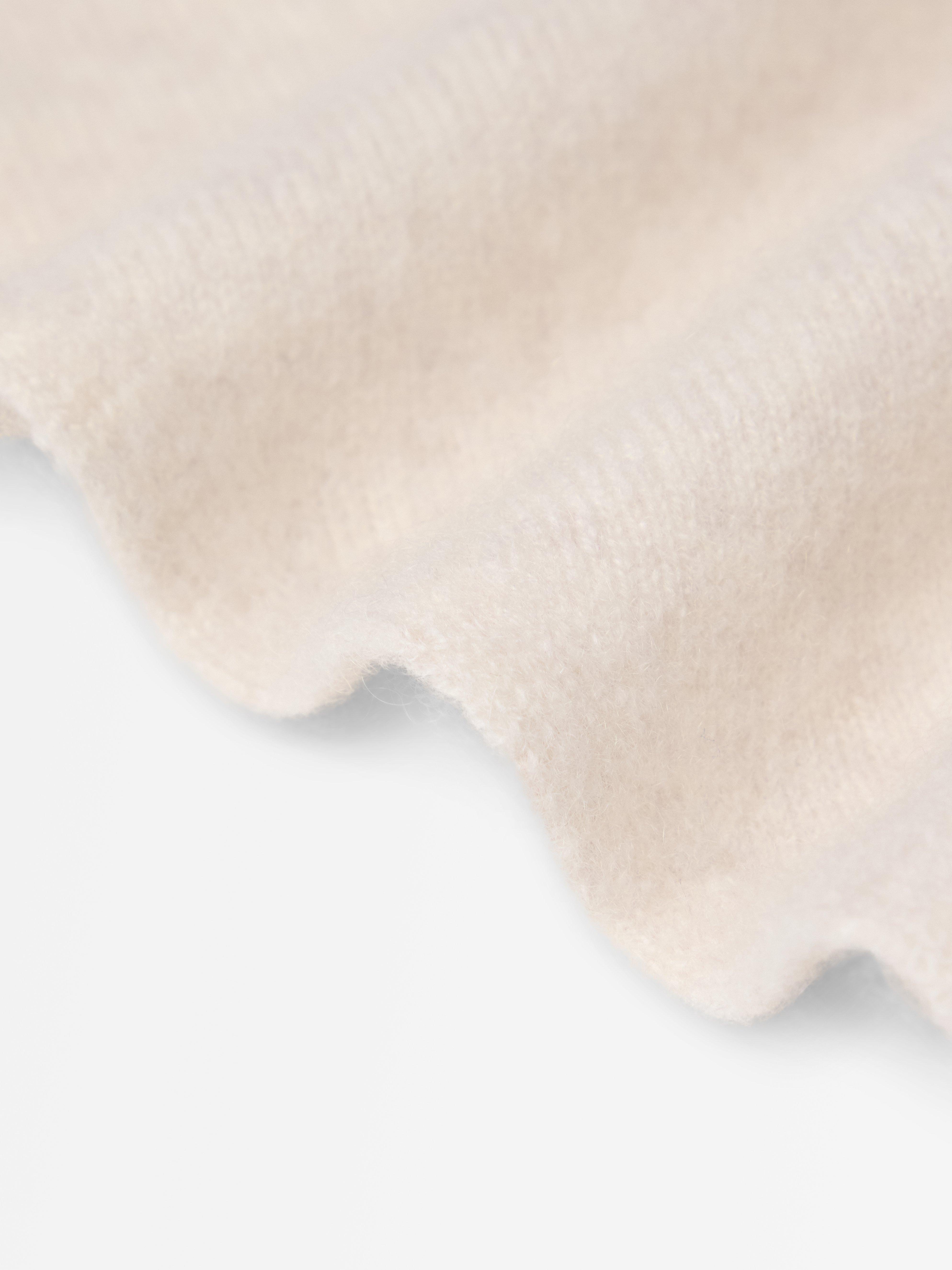 Bufanda de cachemir color beige jaspeado