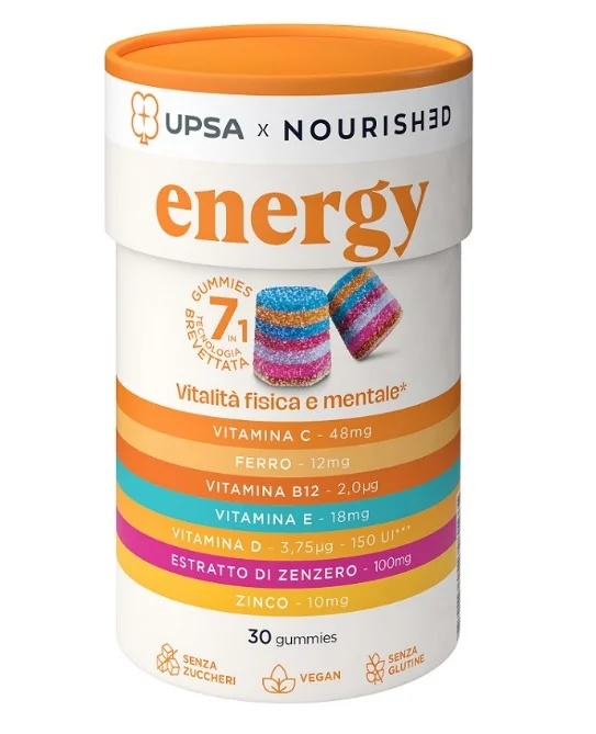 UPSA Upsa X Nourished Energy 30 gommes Énergie et vitalité
