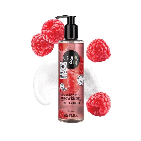 Sprchový gel Organic Shop Sense Boosting Sladká malina 280ml