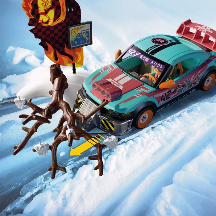 Playmobil 72062 Rallyauto, Racevoertuig, 68 onderdelen, Leeftijd 4+
