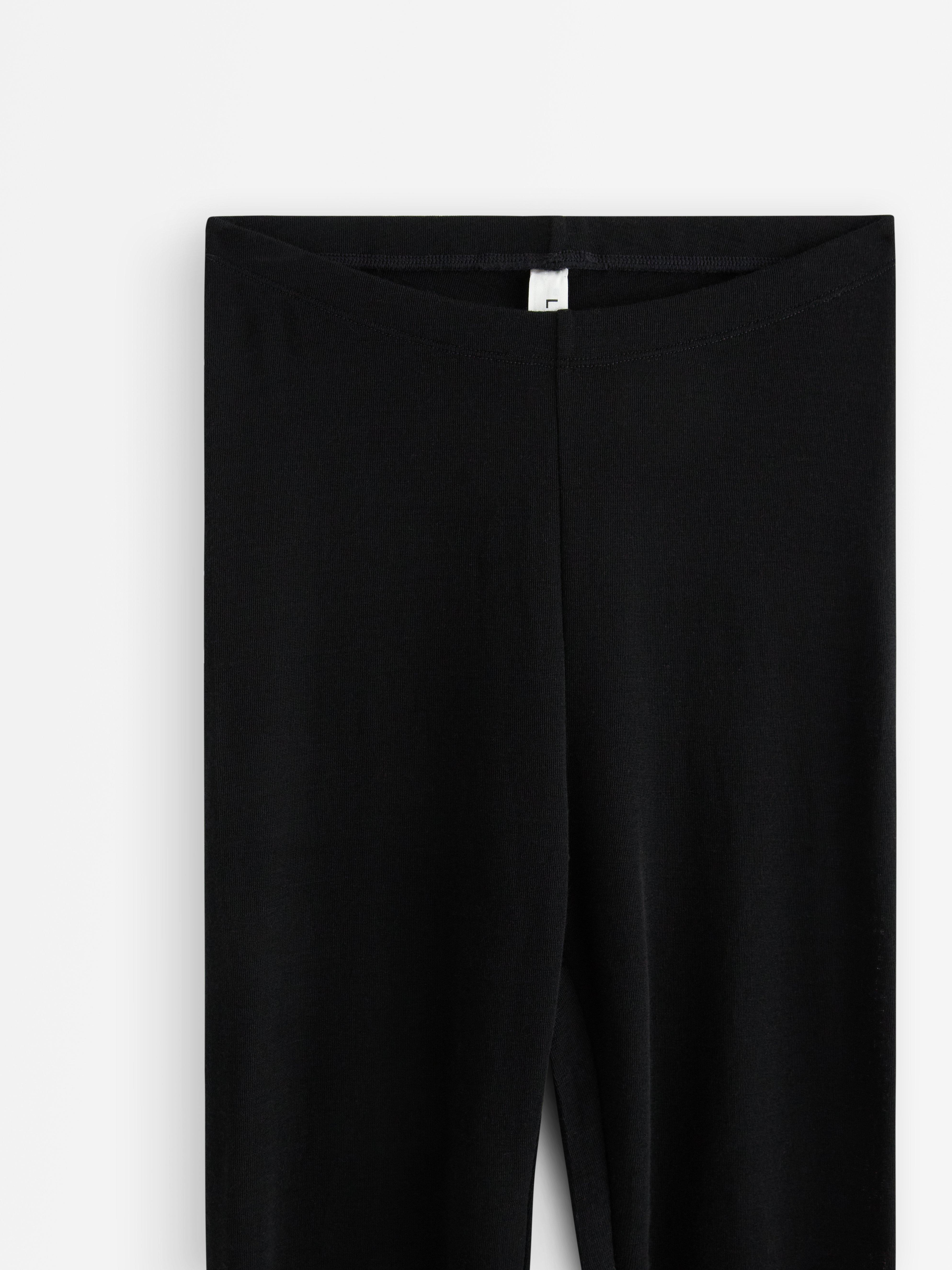 Leggings en laine mérinos noirs